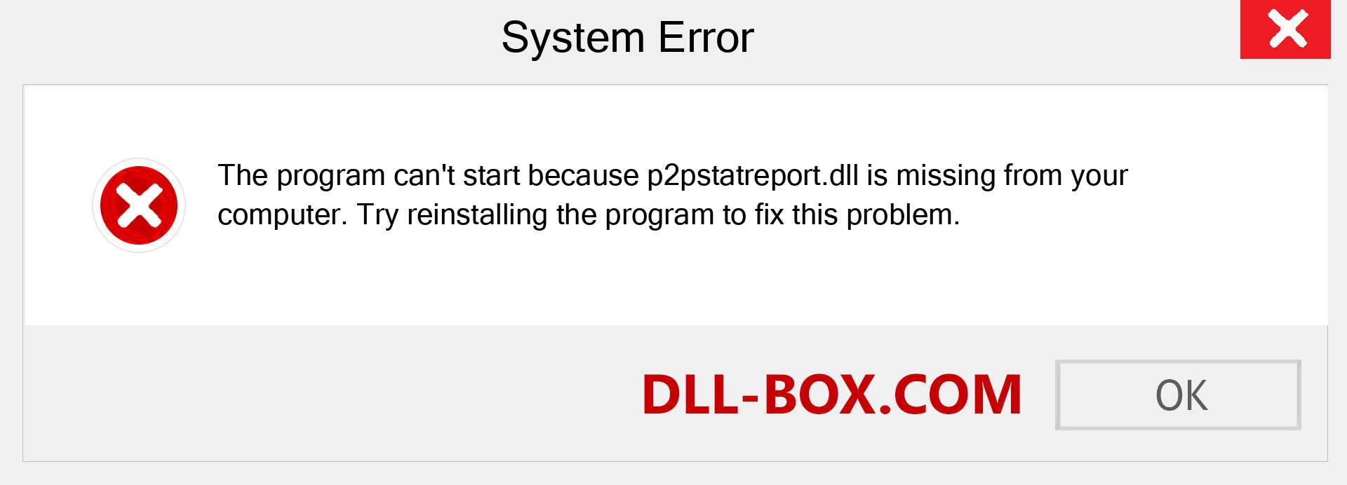  p2pstatreport.dll file is missing?. Download for Windows 7, 8, 10 - Fix  p2pstatreport dll Missing Error on Windows, photos, images